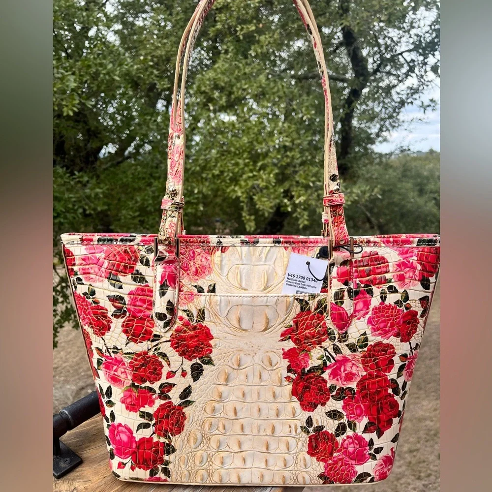 NWT Brahmin ROMANTIC ROSES Medium Asher Melbourne Tote